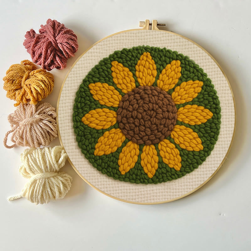 Summer Sunflower Punch Needle Kit - Floral Needle Craft | Nice Decoration Gifts - image 9