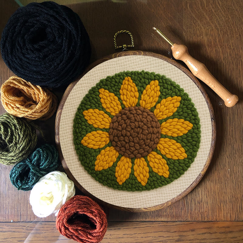 Summer Sunflower Punch Needle Kit - Floral Needle Craft | Nice Decoration Gifts - image 8
