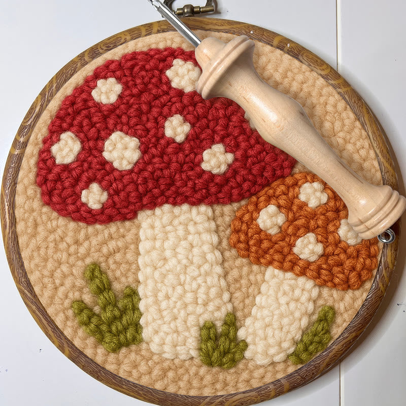 Mushrooms Punch Needle Kit - Diy Home Decoration | Easy Needlework For Starters - image 5