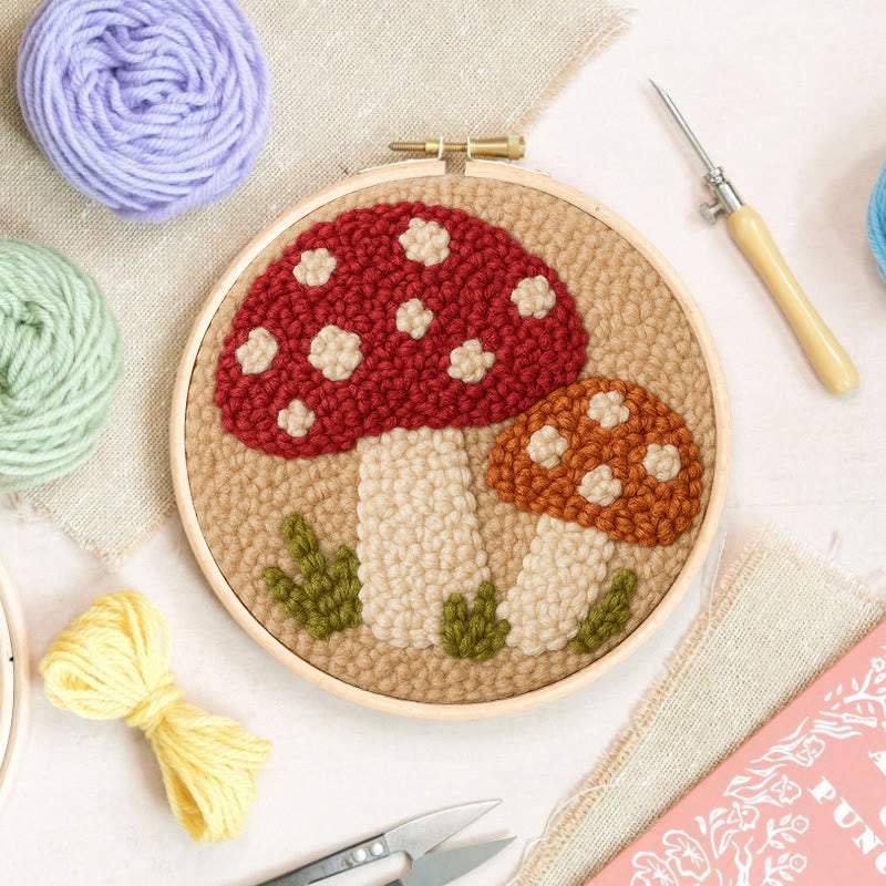 Mushrooms Punch Needle Kit - Diy Home Decoration | Easy Needlework For Starters - image 4