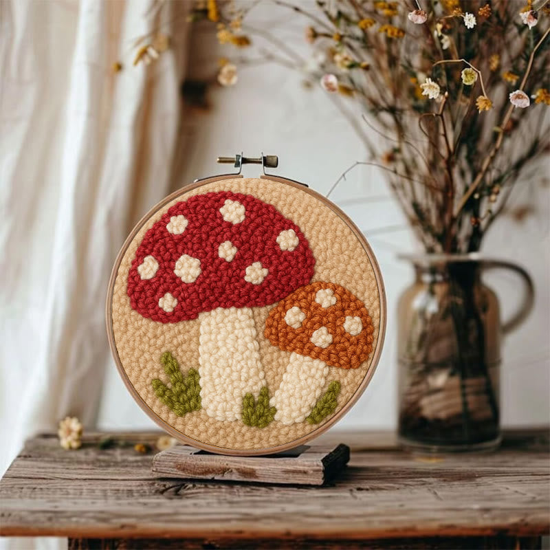 Mushrooms Punch Needle Kit - Diy Home Decoration | Easy Needlework For Starters - image 8