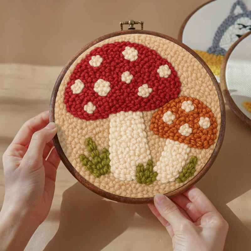Mushrooms Punch Needle Kit - Diy Home Decoration | Easy Needlework For Starters - image 6
