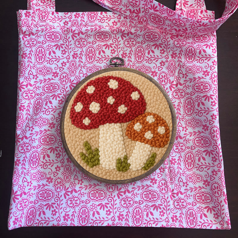 Mushrooms Punch Needle Kit - Diy Home Decoration | Easy Needlework For Starters - image 9