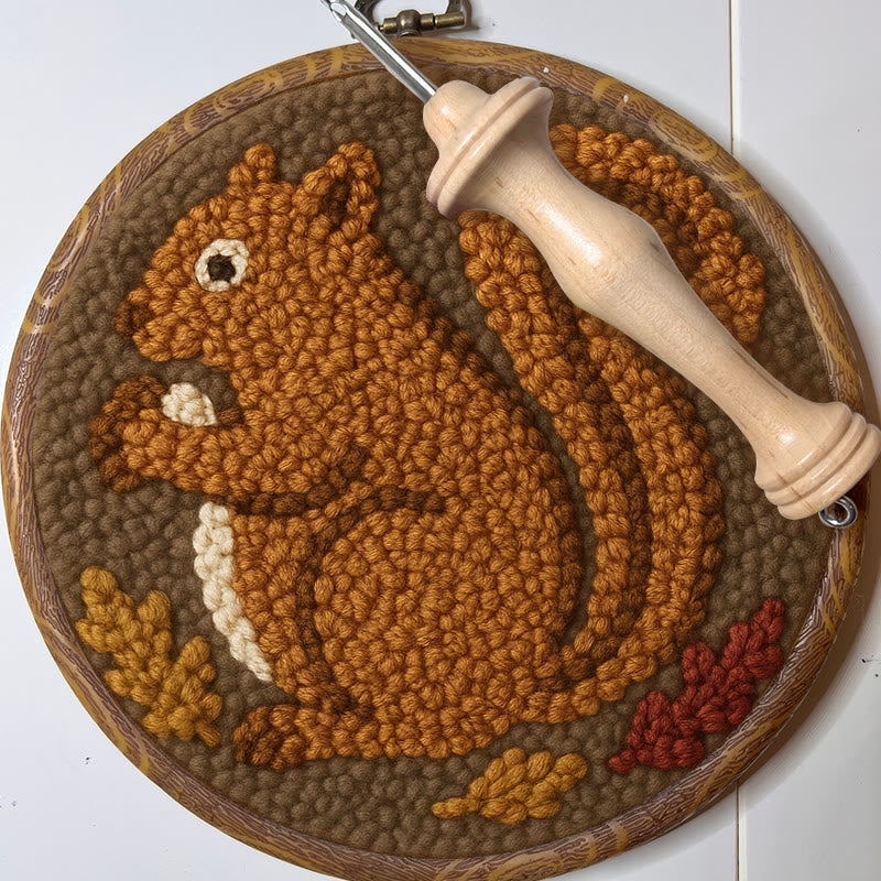 Squirrel Punch Needle Kit - Animal Handmade Craft | Gift For Diy Lovers - image 8