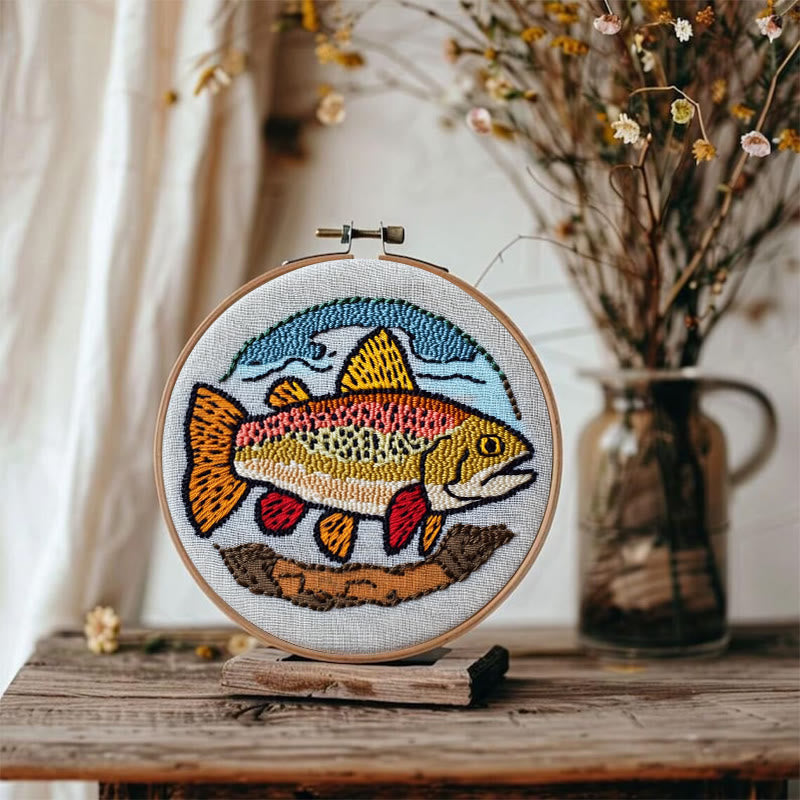 Fish Punch Needle Kit - Special Desk Decor | Beginner-friendly Needle Craft - image 1