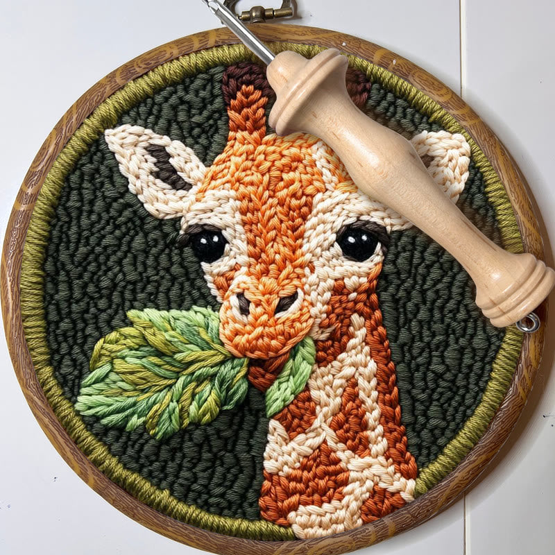 Giraffe Punch Needle Kit - Diy Wall Needlework | Easy For Beginner - image 8
