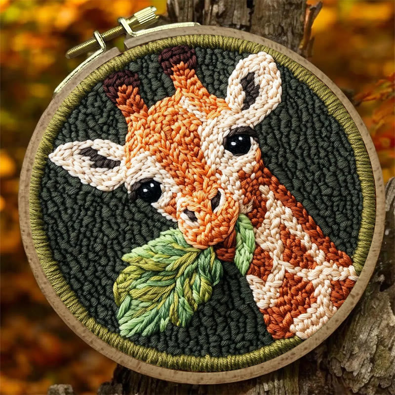 Giraffe Punch Needle Kit - Diy Wall Needlework | Easy For Beginner - image 4