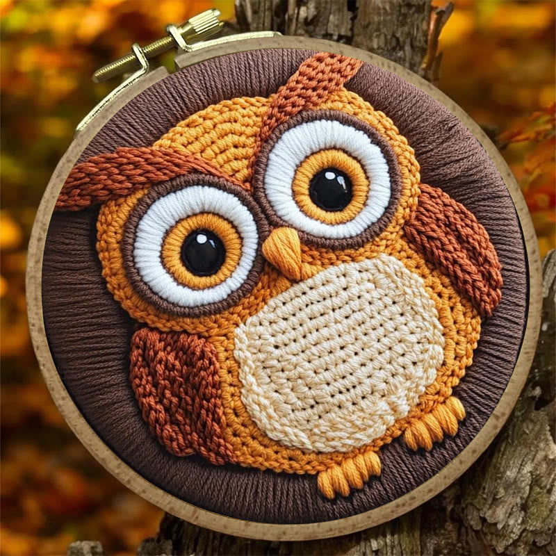 Lovely Owl Punch Needle Kit - Relaxing Sewing Set  | Nice Gift For Bird Lovers - image 7