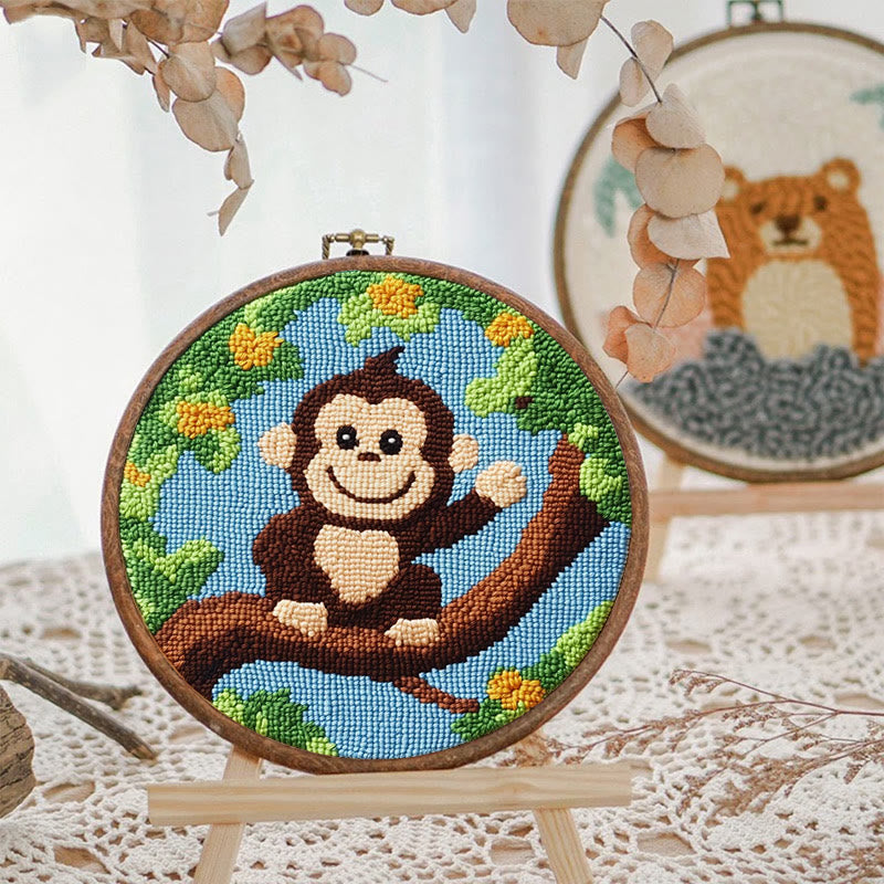 Climbing Monkey Punch Needle Kit - Adorable Needle Set | Crafts For Diy Enthusiasts  - image 8