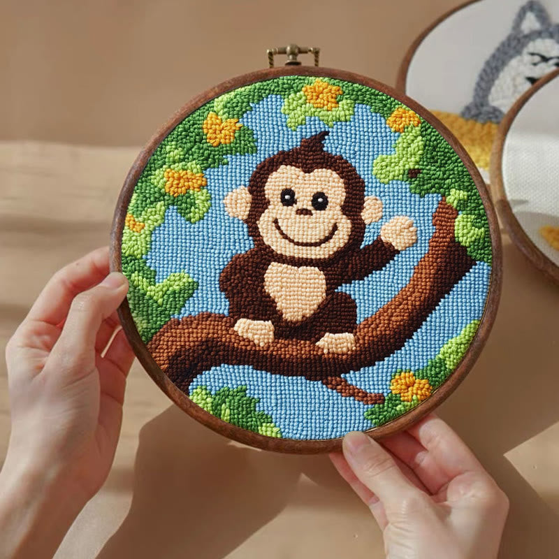 Climbing Monkey Punch Needle Kit - Adorable Needle Set | Crafts For Diy Enthusiasts  - image 4