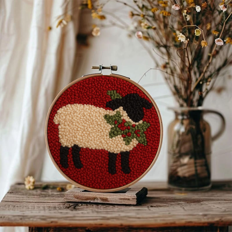 Black Sheep Punch Needle Kit - Handmade Art Craft  | Creative Christmas Gifts  - image 2