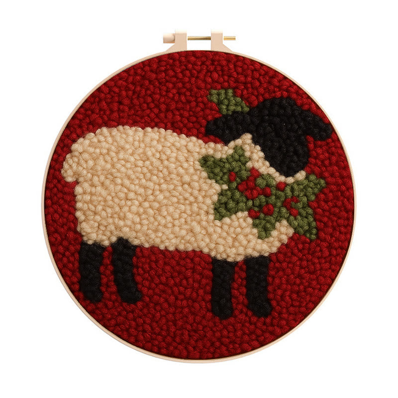 Black Sheep Punch Needle Kit - Handmade Art Craft  | Creative Christmas Gifts  - Black Sheep Punch Needle Kit - image 0