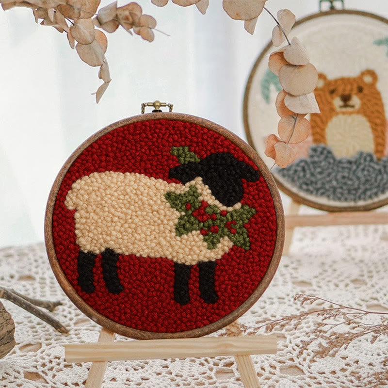 Black Sheep Punch Needle Kit - Handmade Art Craft  | Creative Christmas Gifts  - image 6