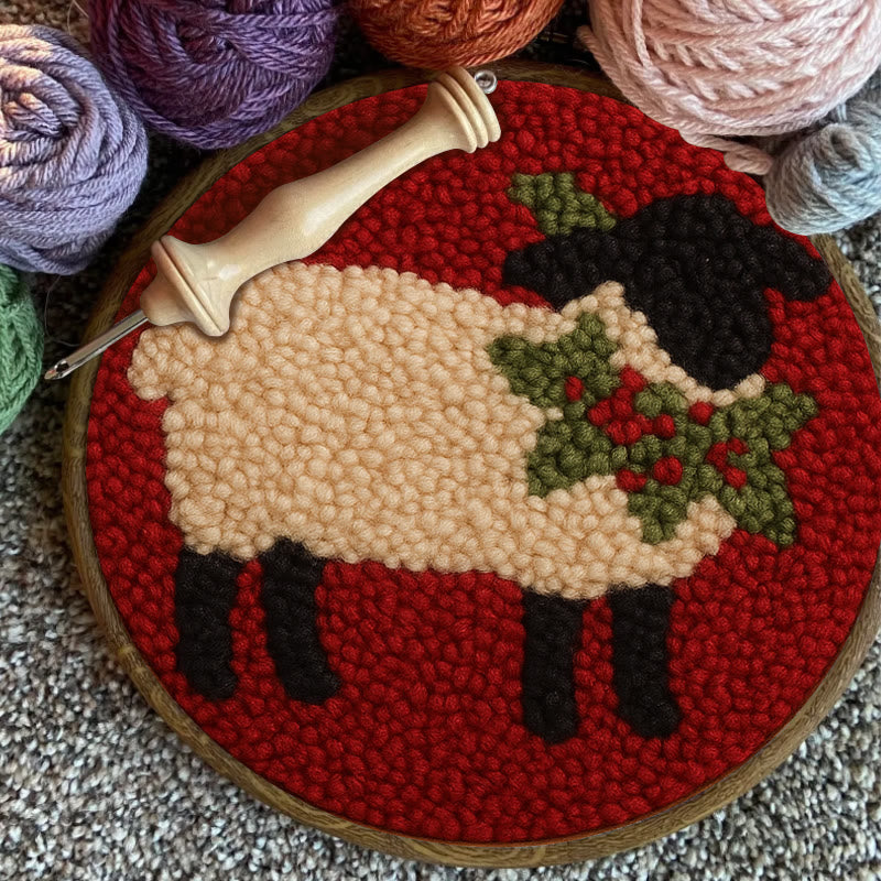 Black Sheep Punch Needle Kit - Handmade Art Craft  | Creative Christmas Gifts  - image 4