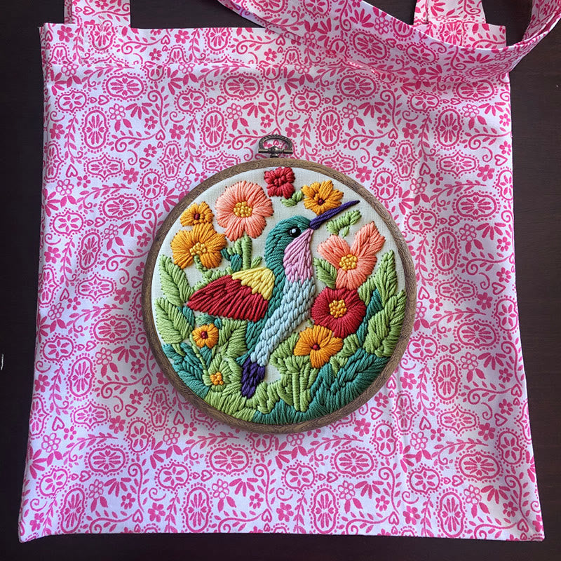 Hummingbird Punch Needle Kit - Beautiful Floral Craft | Diy Art For Bird Lovers - image 9