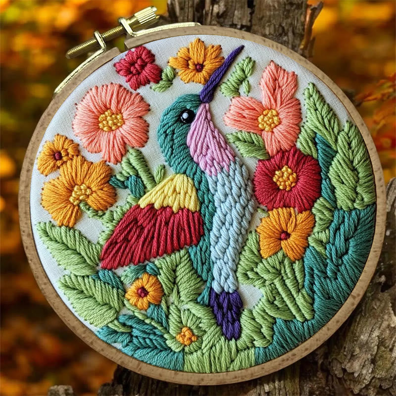 Hummingbird Punch Needle Kit - Beautiful Floral Craft | Diy Art For Bird Lovers - image 7