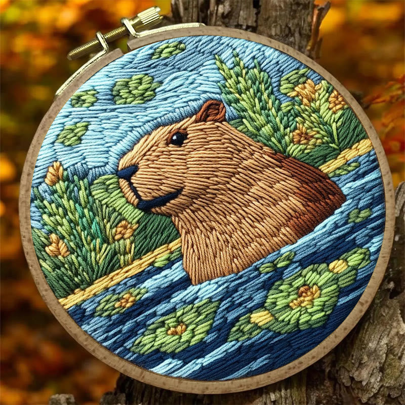 Punch Needle Capybara Kit - Adorable Animal Craft | Nice Gifts For Friends - image 1