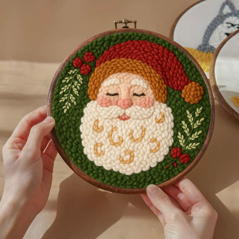 Santa Claus Punch Needle Kit - Creative Christmas Decoration | Unique Handmake Craft - image 4