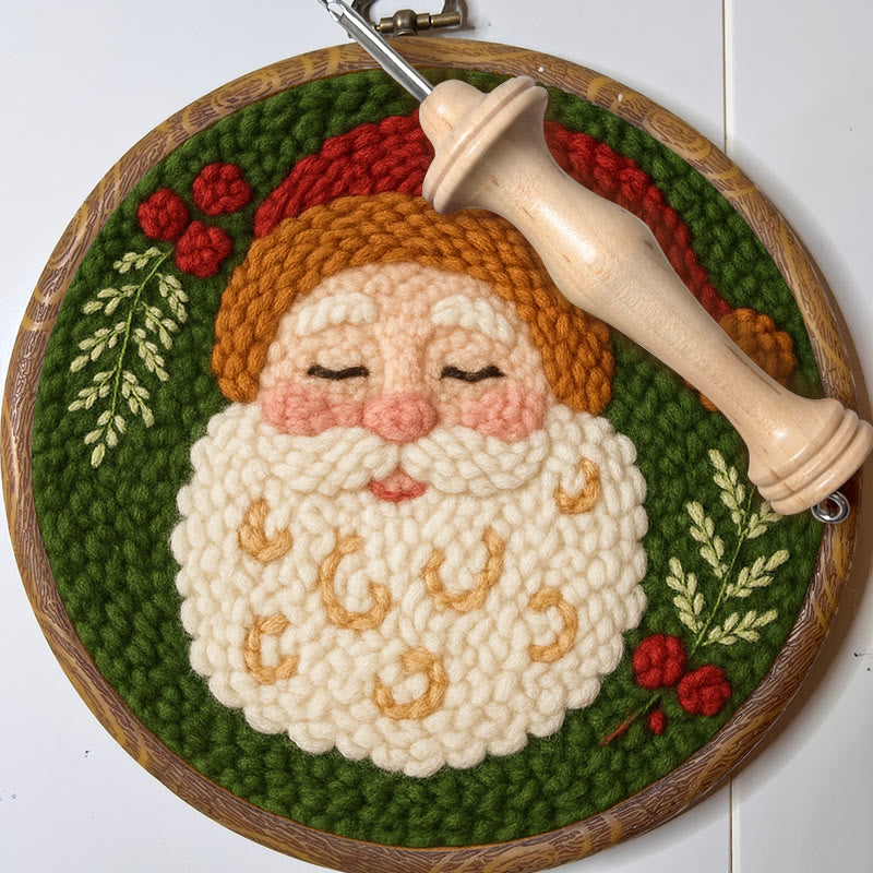 Santa Claus Punch Needle Kit - Creative Christmas Decoration | Unique Handmake Craft - image 8