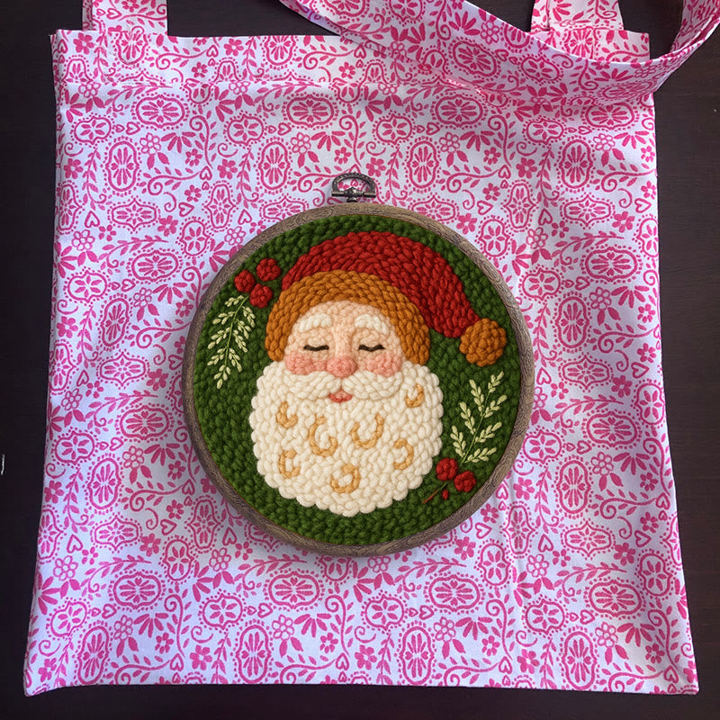 Santa Claus Punch Needle Kit - Creative Christmas Decoration | Unique Handmake Craft - image 9