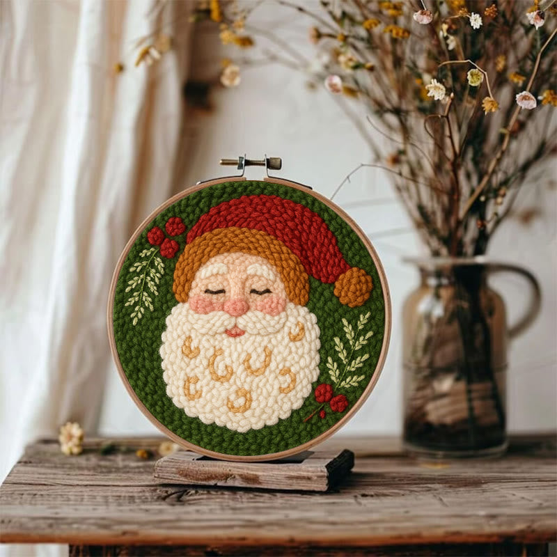 Santa Claus Punch Needle Kit - Creative Christmas Decoration | Unique Handmake Craft - image 3