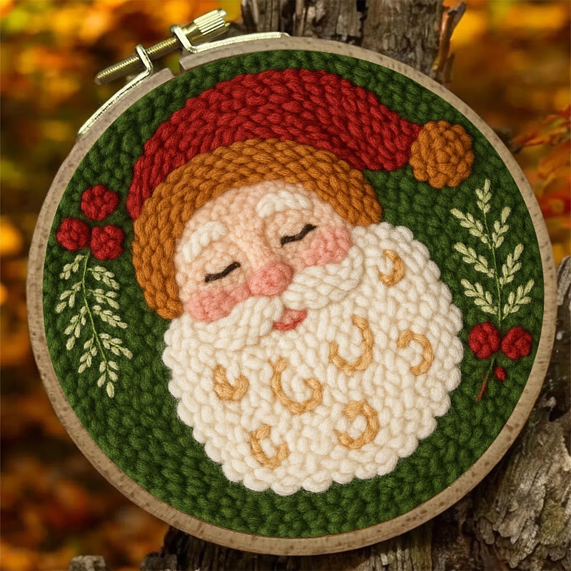 Santa Claus Punch Needle Kit - Creative Christmas Decoration | Unique Handmake Craft - image 5