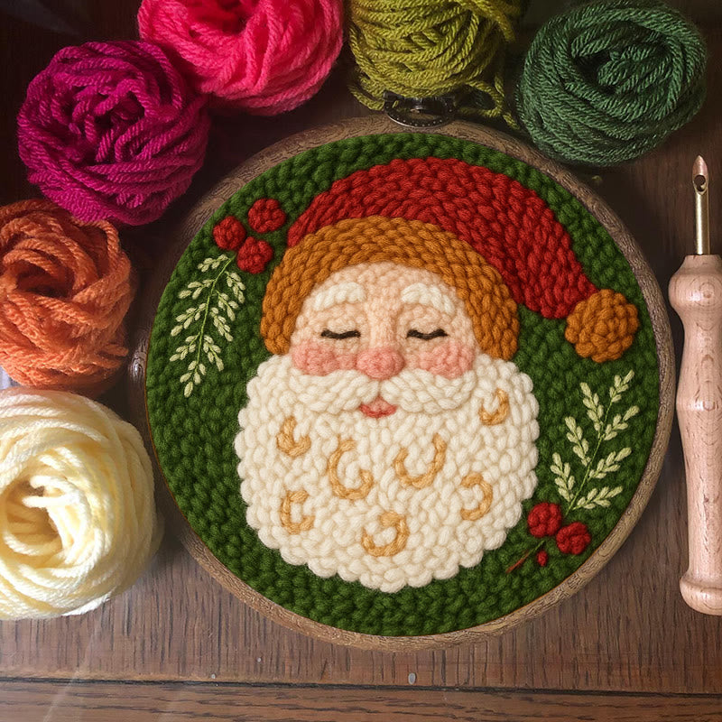 Santa Claus Punch Needle Kit - Creative Christmas Decoration | Unique Handmake Craft - image 7
