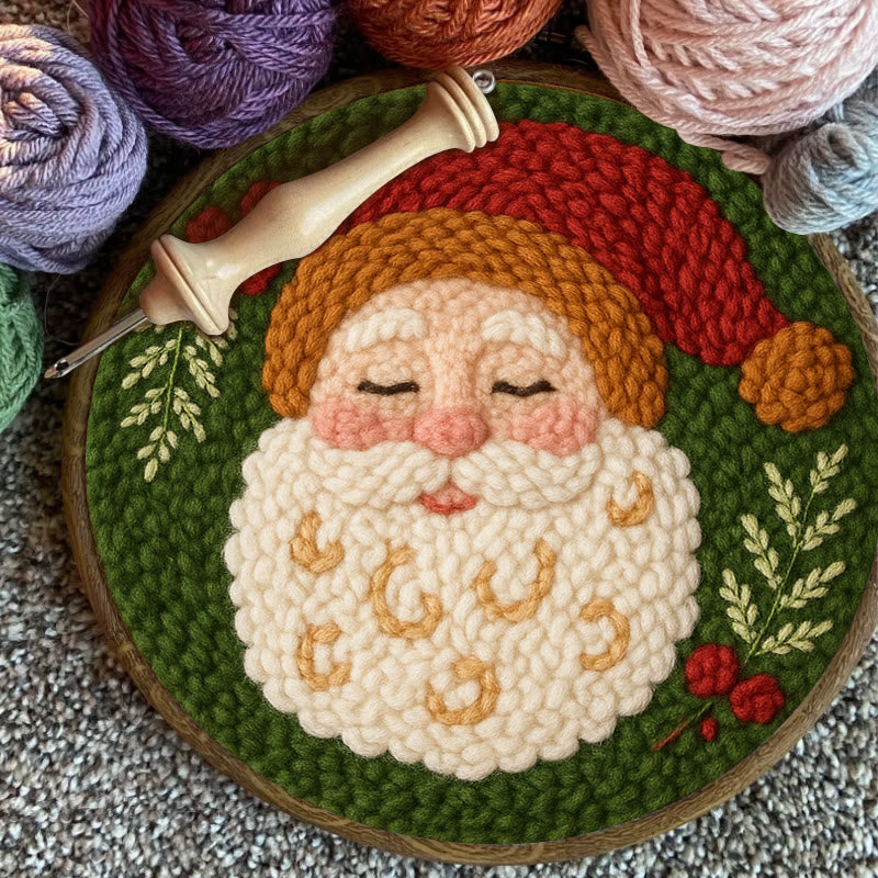 Santa Claus Punch Needle Kit - Creative Christmas Decoration | Unique Handmake Craft - image 6