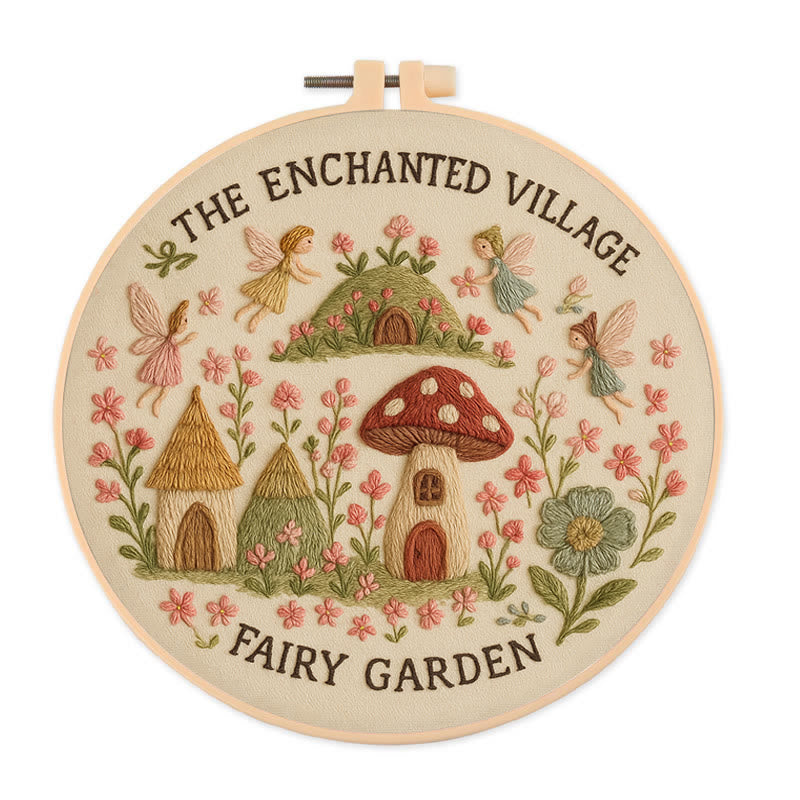 Rubbyoo Embroidery Kit - Fairy Garden  | Nice Deck Ornament - 20*20cm - image 0