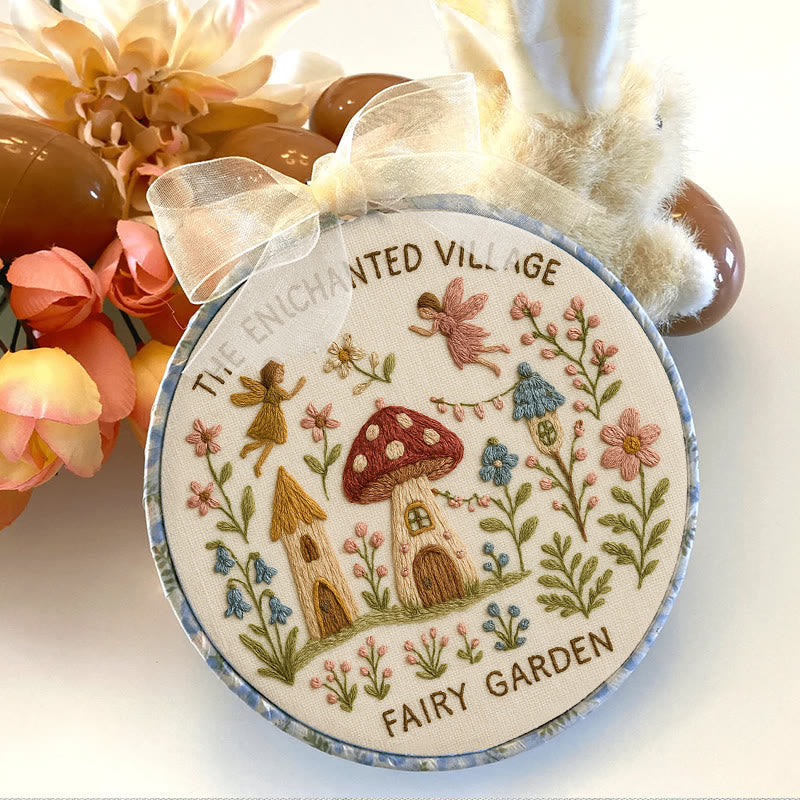 Rubbyoo Embroidery Kit - Enchanted Village  | Unique Home Decor - image 6