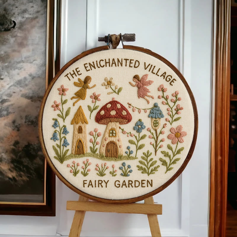 Rubbyoo Embroidery Kit - Enchanted Village  | Unique Home Decor - image 7