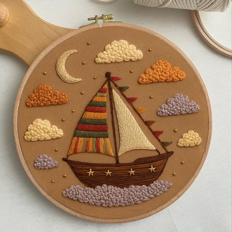 Rubbyoo Embroidery Kit - Sail Boat | Whimsical Wall Handicraft  - image 3