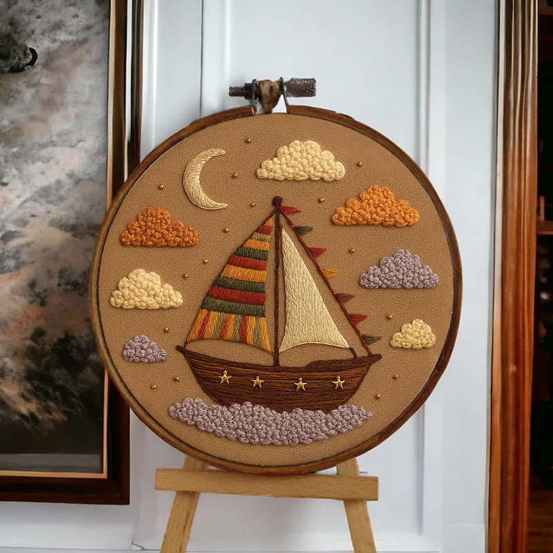 Rubbyoo Embroidery Kit - Sail Boat | Whimsical Wall Handicraft  - image 4