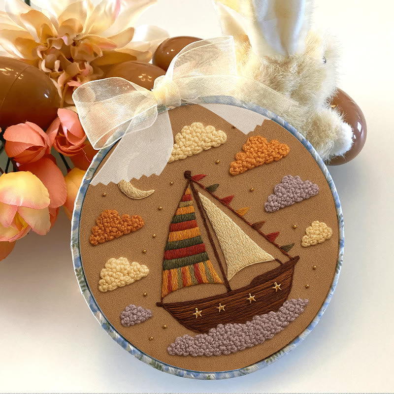 Rubbyoo Embroidery Kit - Sail Boat | Whimsical Wall Handicraft  - image 7