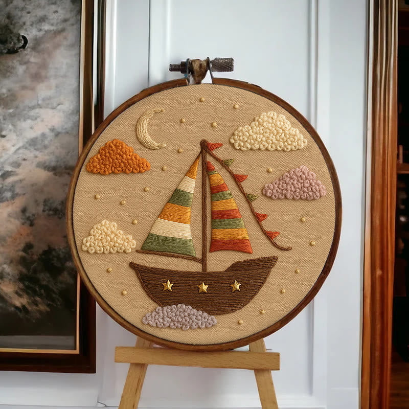 Rubbyoo Embroidery Kit - Colourful Boat | Starter Handmade Craft - image 6