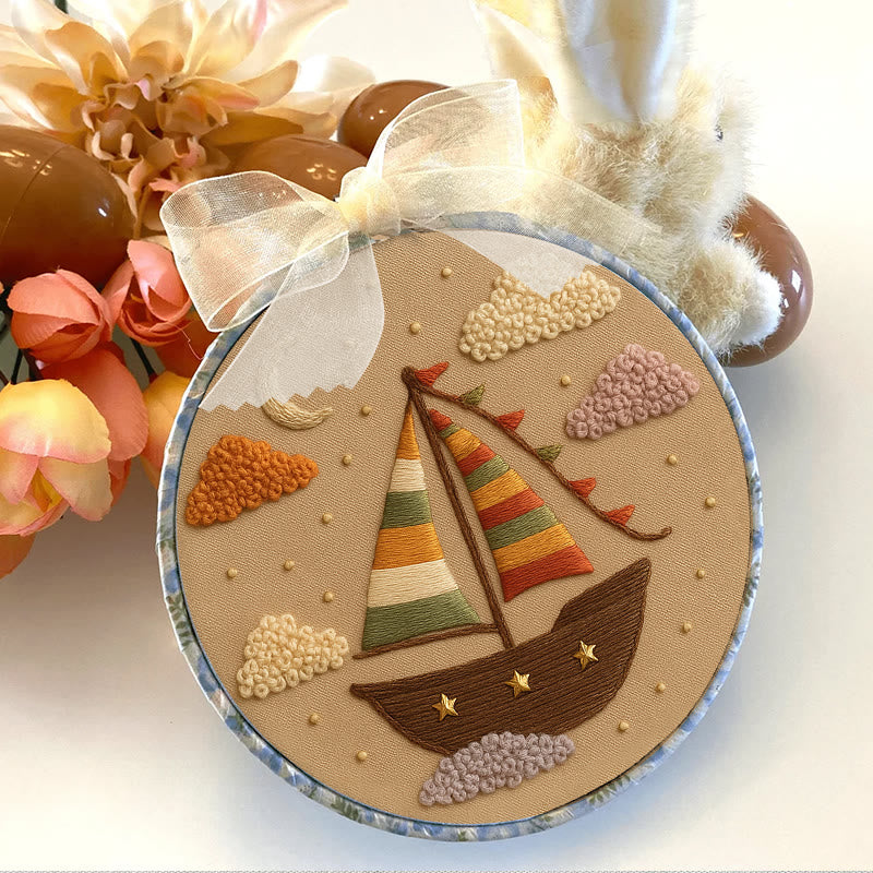 Rubbyoo Embroidery Kit - Colourful Boat | Starter Handmade Craft - image 7