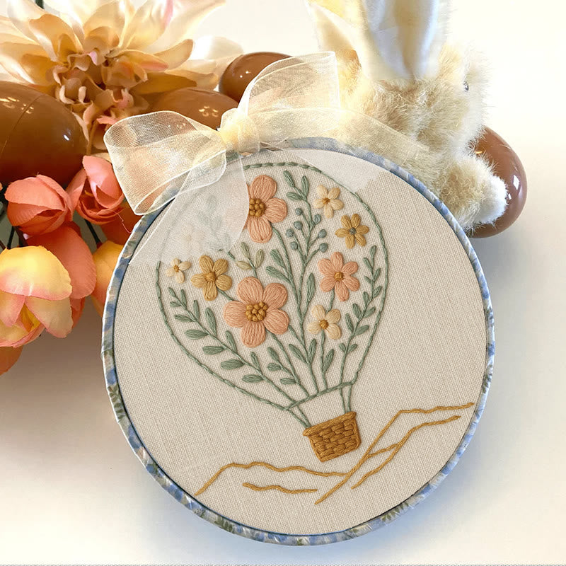 Rubbyoo Embroidery Kit - Floral Hot Air Balloon | Creative Room Decor - image 7