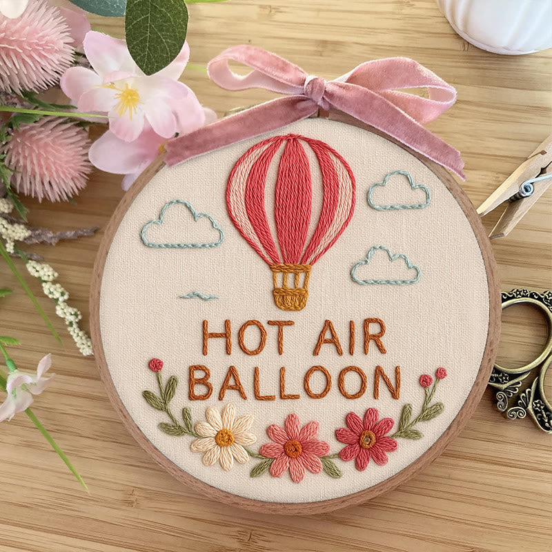 Rubbyoo Embroidery Kit - Romantic Hot Air Balloon | Nice Gift For Lovers - image 4