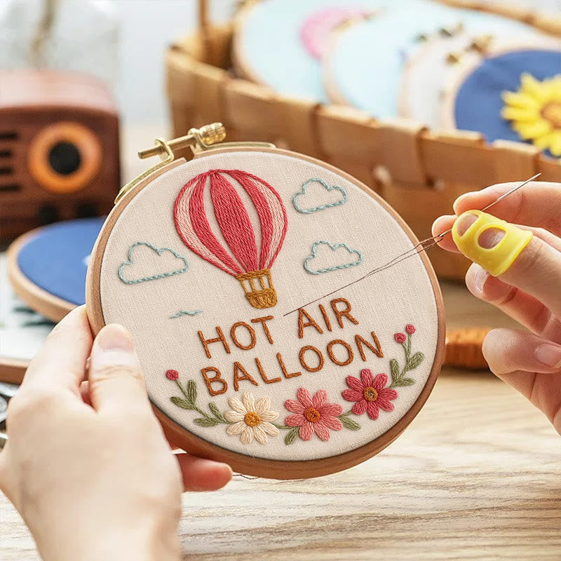 Rubbyoo Embroidery Kit - Romantic Hot Air Balloon | Nice Gift For Lovers - image 5