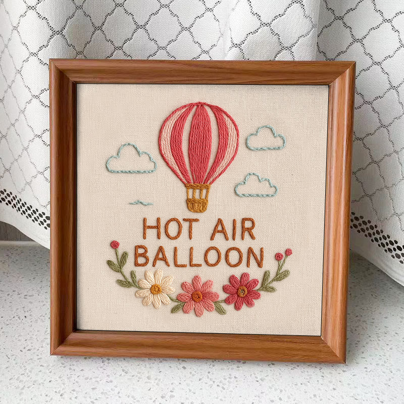 Rubbyoo Embroidery Kit - Romantic Hot Air Balloon | Nice Gift For Lovers - Embroidery Kit Plus An Extra Frame - image 8