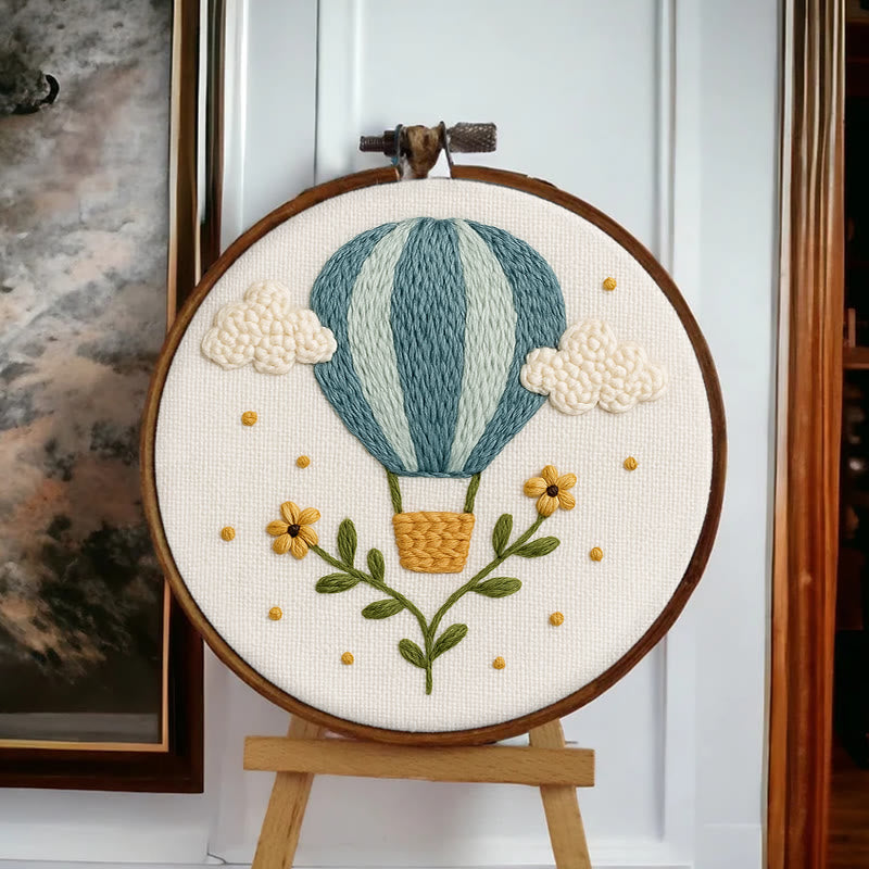 Rubbyoo Embroidery Kit - Blue Hot Balloon | Handmake Art Work  - image 5