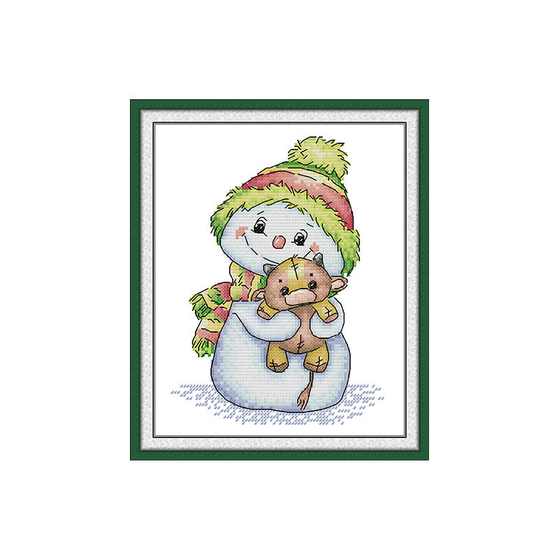 Cross Stitch Kit - Snowman | Lovely Handmade Craft - Snowman - image 0
