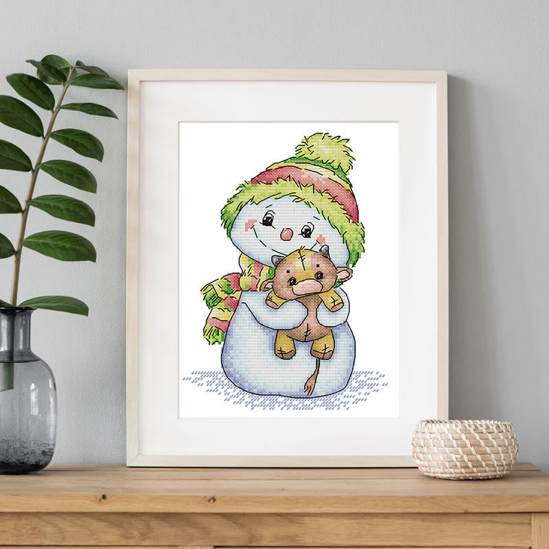 Cross Stitch Kit - Snowman | Lovely Handmade Craft - image 2