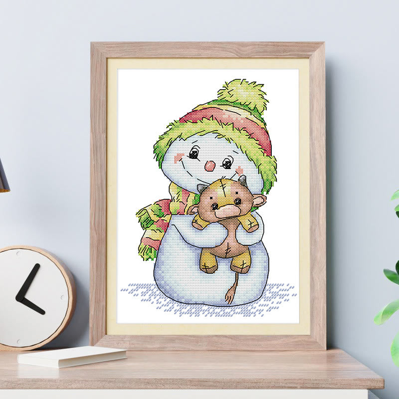 Cross Stitch Kit - Snowman | Lovely Handmade Craft - image 1