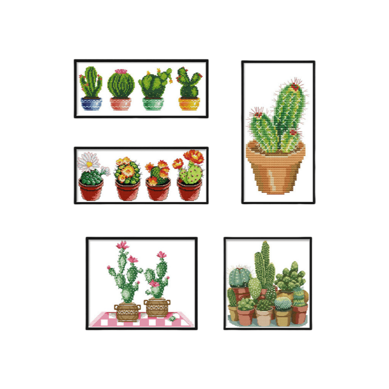 Cross Stitch Kit - Cactus Series | Perfect For Room Decoration - image 0