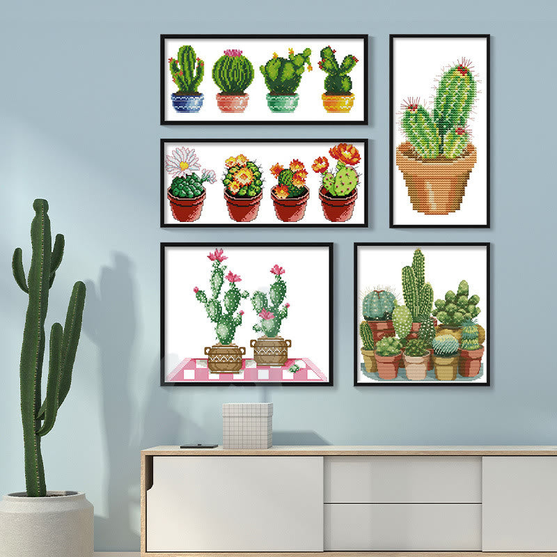 Cross Stitch Kit - Cactus Series | Perfect For Room Decoration - image 1
