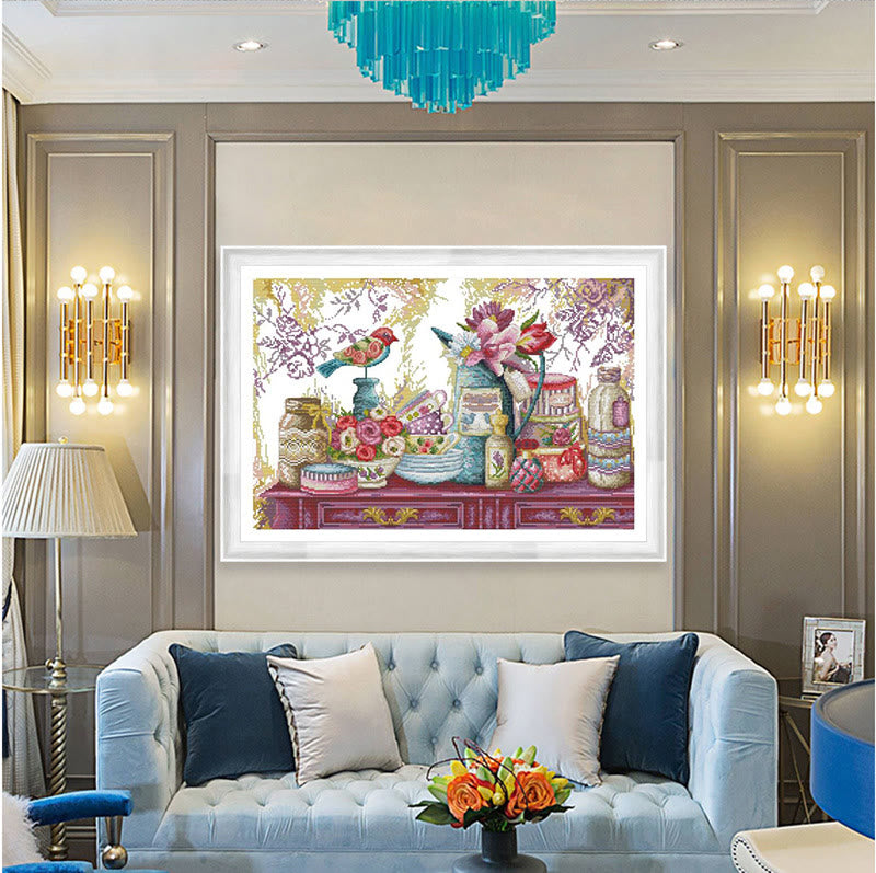 Cross Stitch Kit - Exquisite Cabinet | Great Housewarming Gifts - image 3