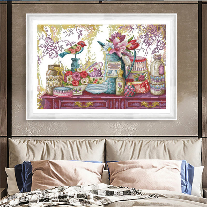 Cross Stitch Kit - Exquisite Cabinet | Great Housewarming Gifts - image 2