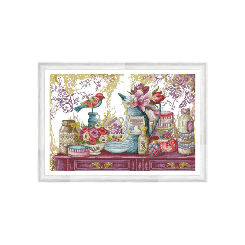 Cross Stitch Kit - Exquisite Cabinet | Great Housewarming Gifts - Exquisite Cabinet - image 0
