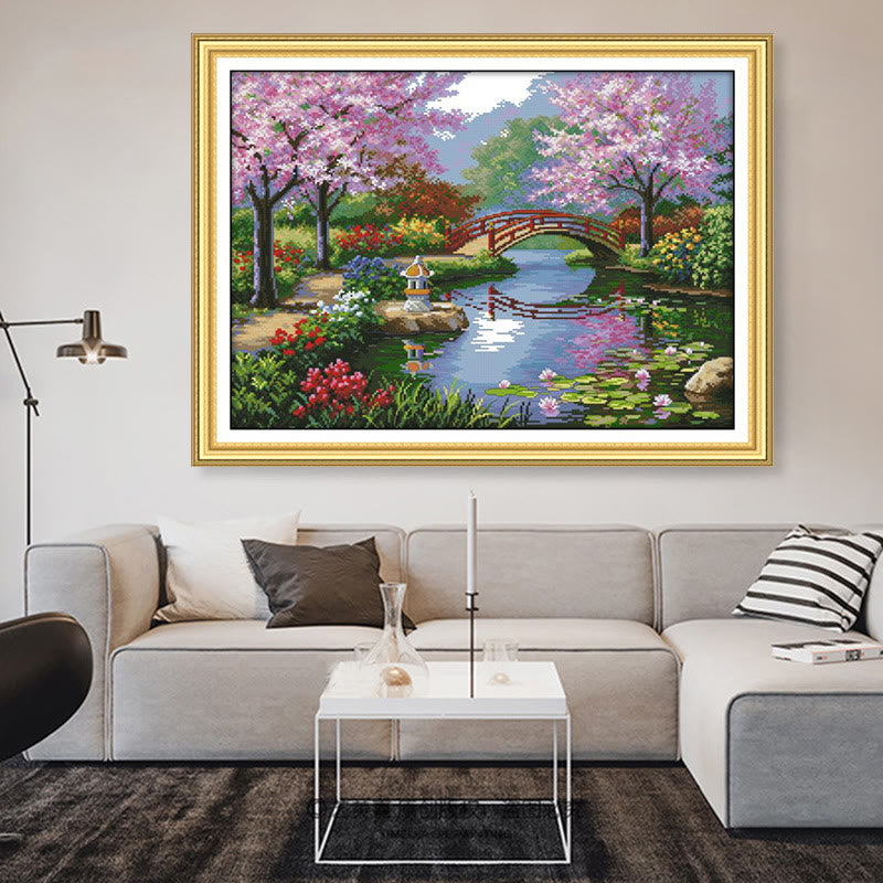 Cross Stitch Kit - Beautiful River Veiw | Office Ornament Gifts - image 3